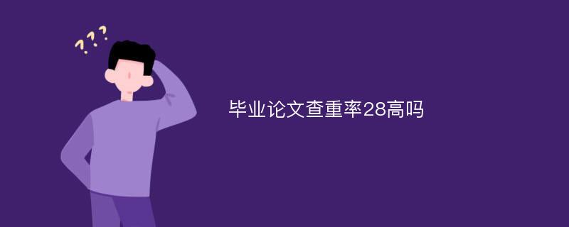 毕业论文查重率28高吗